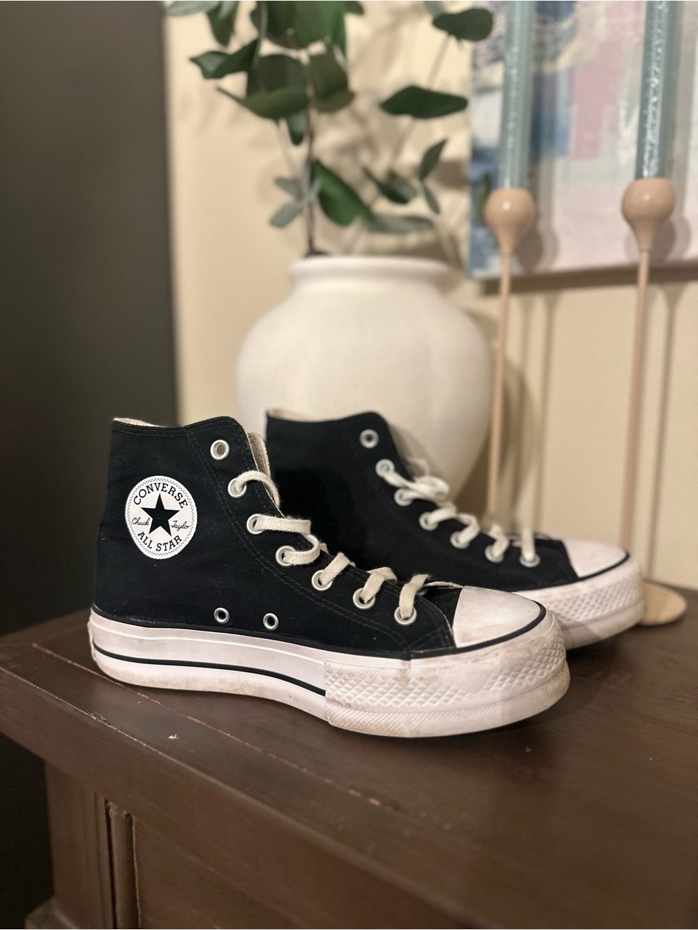 Converse Black and White High-Top Sneakers